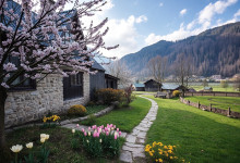 Jaro na vsi ve skanzenu Přerov nad Labem